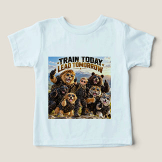 FUNNY ANIMAL T-SHIRT-TRAIN TODAY LEARN TOMORROW TODDLER T-SHIRT