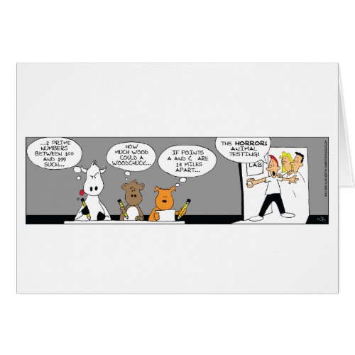 Funny Animal Testing Card