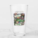 Funny Animals Add The New Year Sports Fans Cartoon Glass