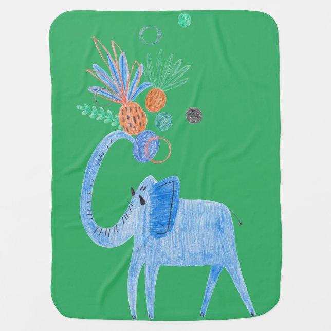 Funny Animals Baby Blanket (Front)