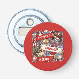 Funny Animals Best Brother Gift Sport Fans Cartoon Bottle Opener