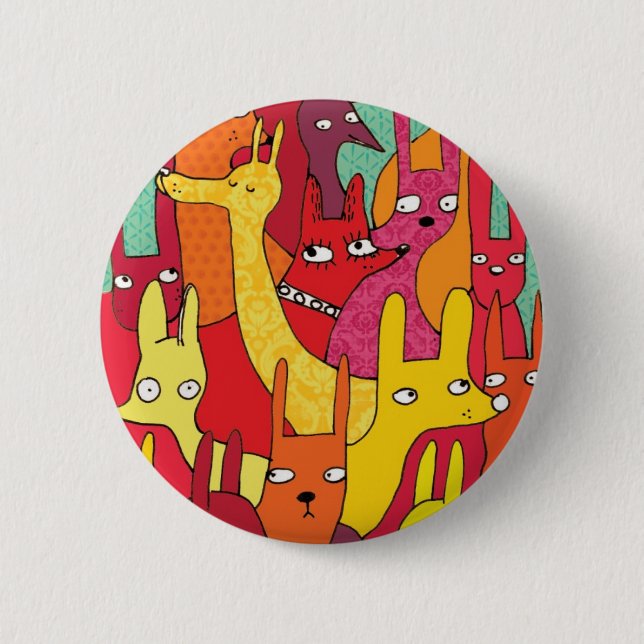 Funny animals button (Front)