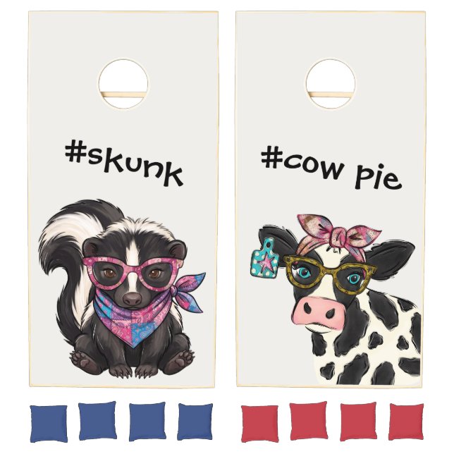 Funny Animals Cornhole Game Set (Set)