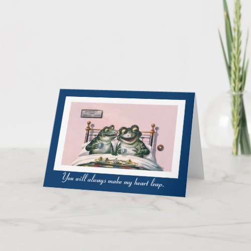 Funny Animals _ Cute Vintage  Frogs Anniversary Card