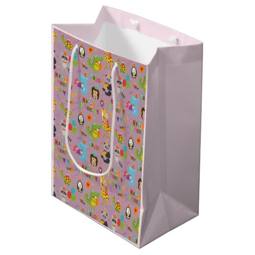 Funny Animals Happy Birthday    Medium Gift Bag