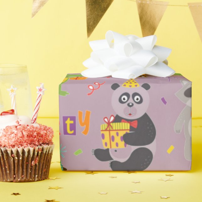 Funny Animals Happy Birthday Wrapping Paper (Birthday Party)