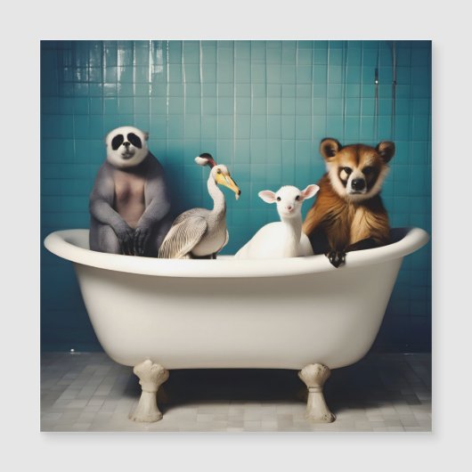 Funny animals in the bathroom (Front)