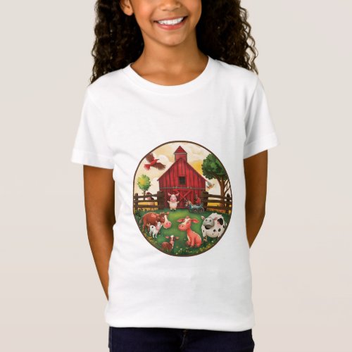 Funny Animals on the FarmCowspigschickensgoats T_Shirt