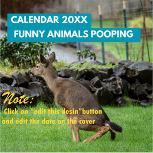 Funny Animals Pooping 2027 Personalized Calendar