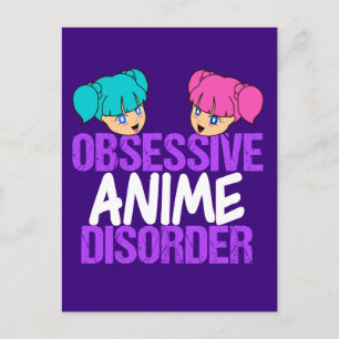 Funny Anime Obsessed Postcard