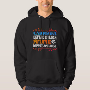 Funny Anime Quote Cartoon Depends On Luck Anime Ta Hoodie