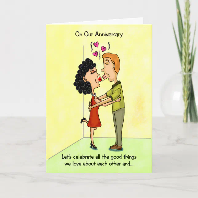 Funny Anniversary Card Celebrate Love Him Or Her Card Zazzle