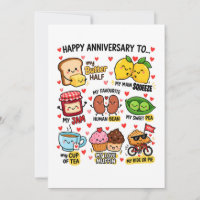 Funny Anniversary Card for Couple | Food Pun Love