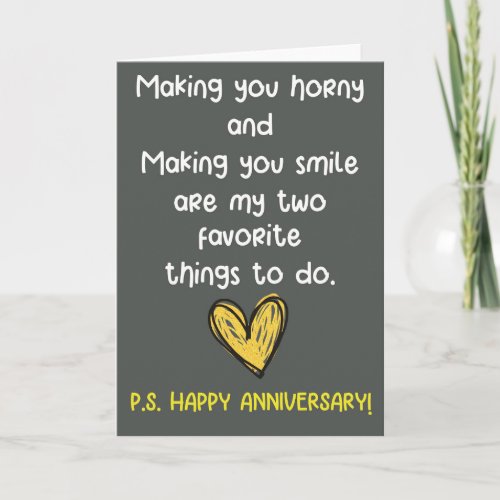 Funny Anniversary Card For Partner