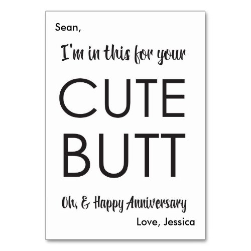 Funny Anniversary Card  Simple Couples Card