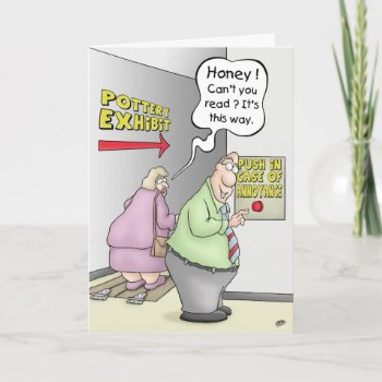 Funny Anniversary Cards: Push In Case Of Card by nopolymon at Zazzle