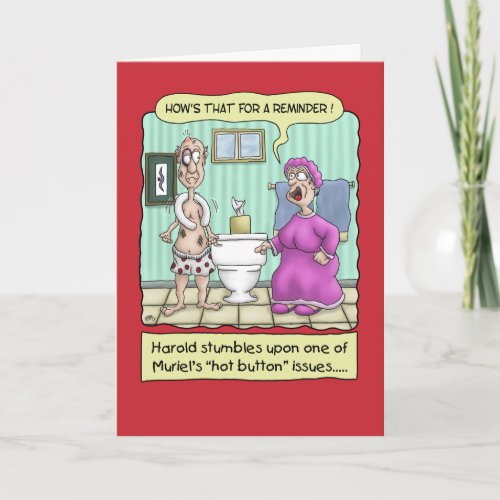 Funny Anniversary Cards Seat Up Card