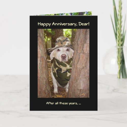 Funny Anniversary from Wife of Hunter Card