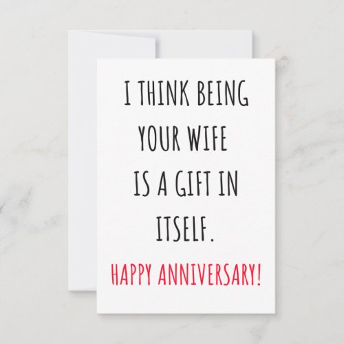 Funny Anniversary gifts  card for husbands him 