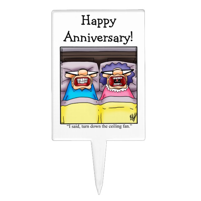 Funny Anniversary Humor Cake Topper (Front)