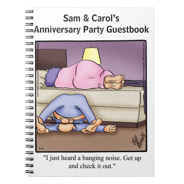 Funny Anniversary Party Guestbook Notebook (Front)