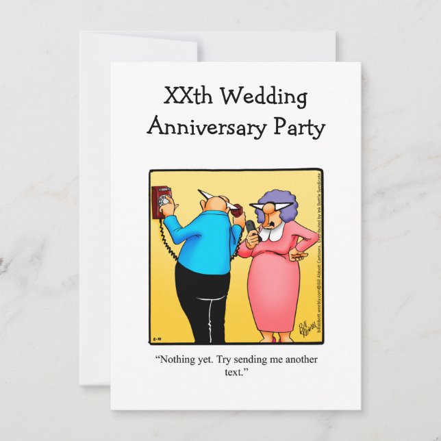 Funny Anniversary Party Invitation (Front)