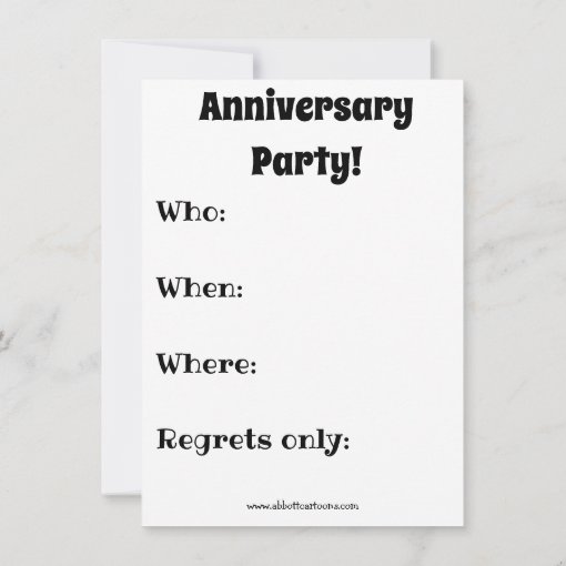 Funny Anniversary Party Invitation Zazzle