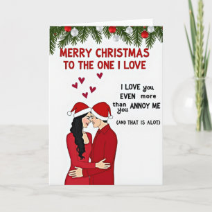 Funny Annoy Me Christmas Couple Card
