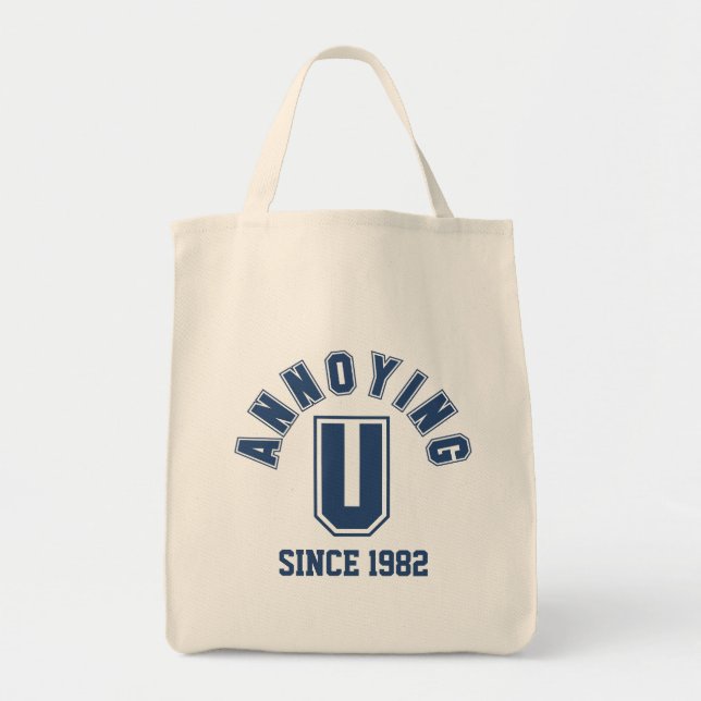Funny Annoying You Bag, Blue Tote Bag (Front)