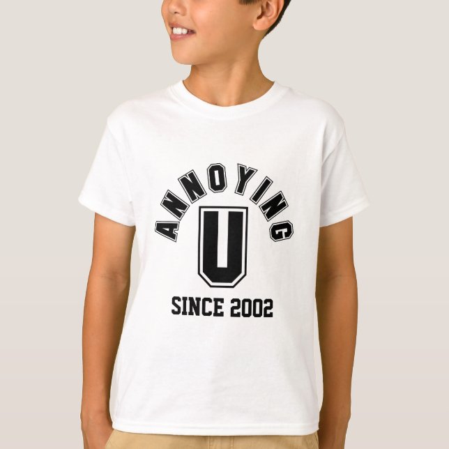 Funny Annoying You Boy Tee, Black T-Shirt (Front)