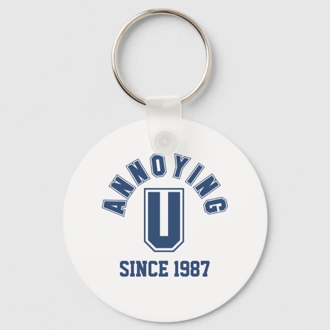 Funny Annoying You Keychain, Blue Keychain (Front)