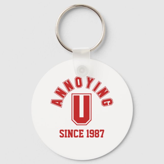 Funny Annoying You Keychain, Red Keychain (Front)