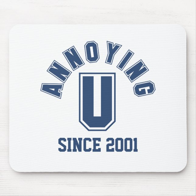 Funny Annoying You Mousepad, Blue Mouse Pad (Front)