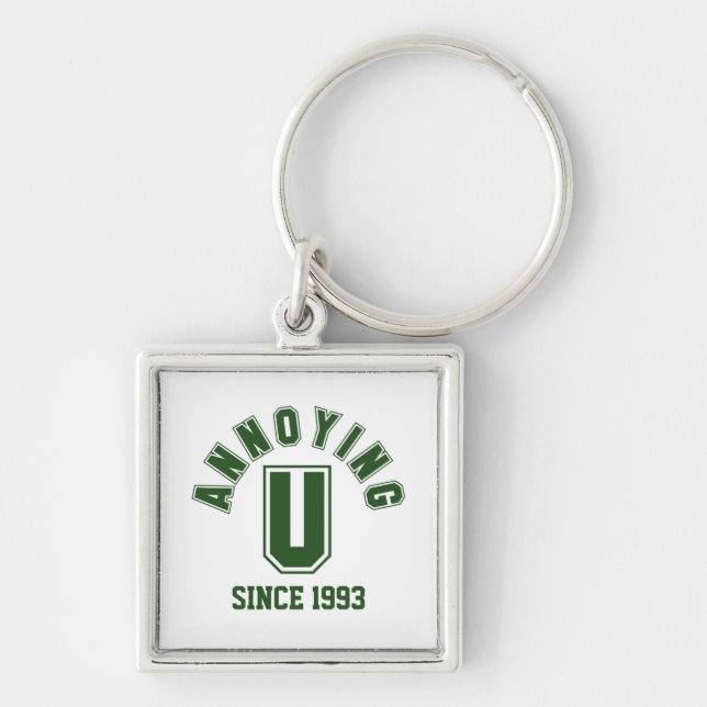 Funny Annoying You Premium Keychain, Green Keychain (Front)