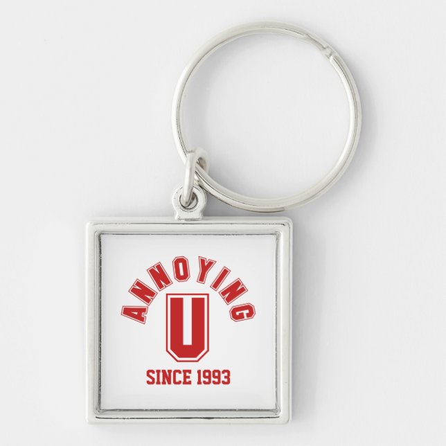 Funny Annoying You Premium Keychain, Red Keychain (Front)