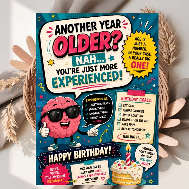 Funny Another Year Older Birthday Card (Creator Uploaded)