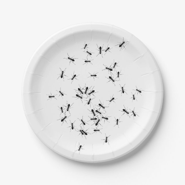 Funny ant. Ants all Over the place Paper Plates (Front)
