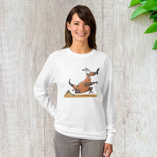 Funny Anteater Cartoon Quirky Running Animal  T-Shirt