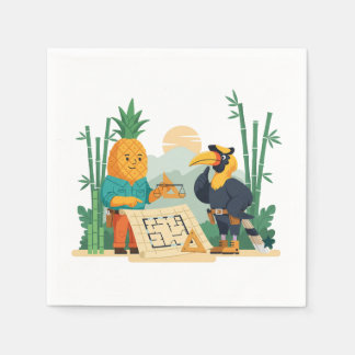 funny anthro Pineapple and Hornbill Plan and build Napkins