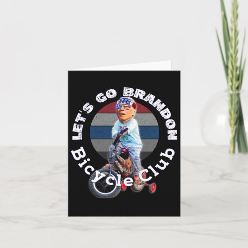 Funny Anti Biden Bicycle Brandon Bike Crash Trump  Card