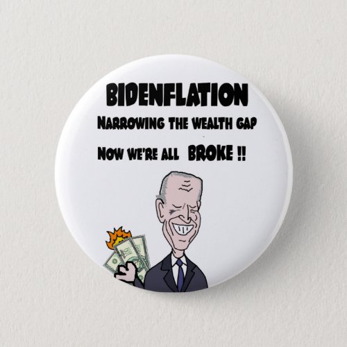 Funny Anti Biden Bidenflation Inflation Button