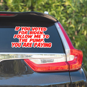 funny anti Biden gas prices inflation car  Sticker