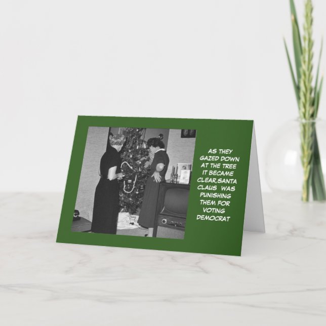 Funny anti Democrats Christmas Holiday Card (Front)