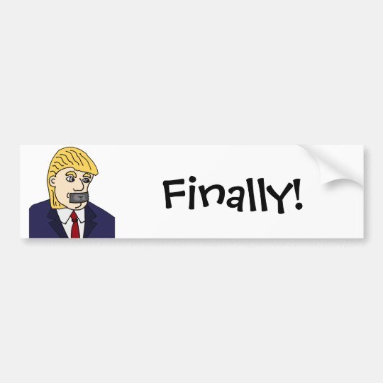 Funny Anti Donald Trump Political Cartoon Bumper Sticker 