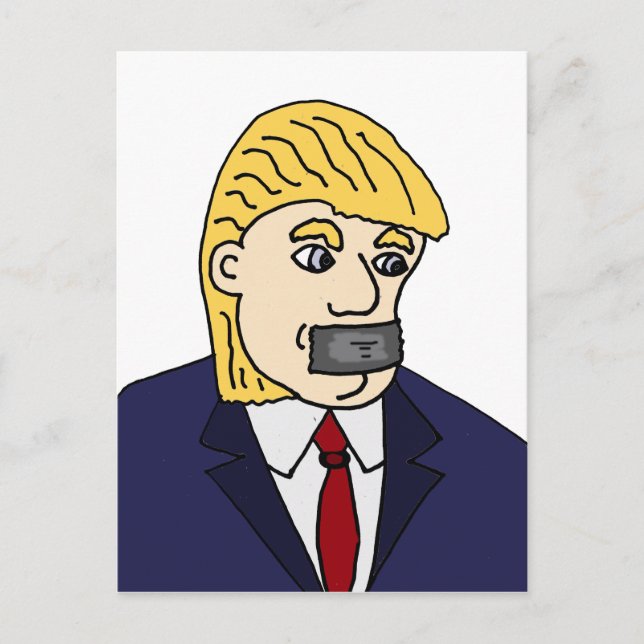 Funny Anti Donald Trump Political Cartoon Postcard (Front)