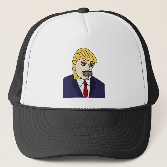Funny Anti Donald Trump Political Cartoon Trucker Hat (Front)