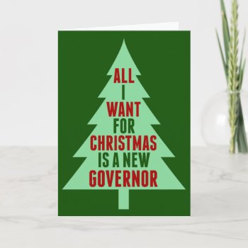 Funny Anti Governor Abbott Christmas Tree Holiday Card by epicdesigns at Zazzle