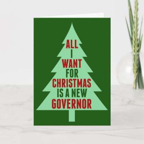 Funny Anti Governor Abbott Christmas Tree Holiday Card