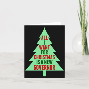 Funny Anti Governor Litical Christmas Humor Card