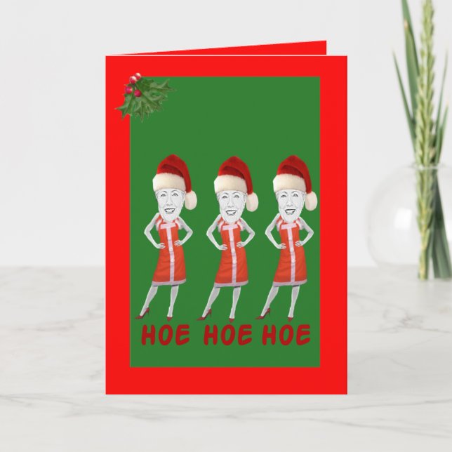 Funny anti Hillary Christmas Holiday Card (Front)